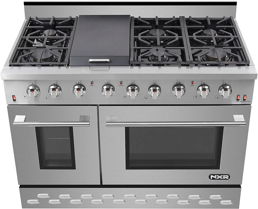 48" Stainless Steel Propane Gas Range with Convection Oven E985080