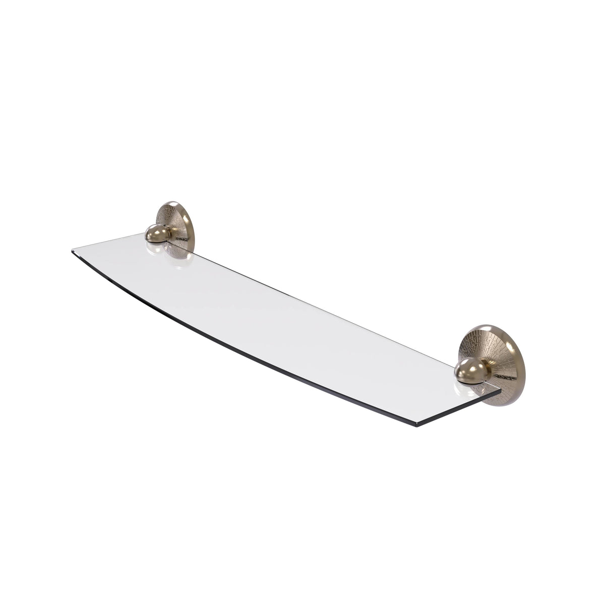 24 inch Glass Shelf Antique Pewter J28650