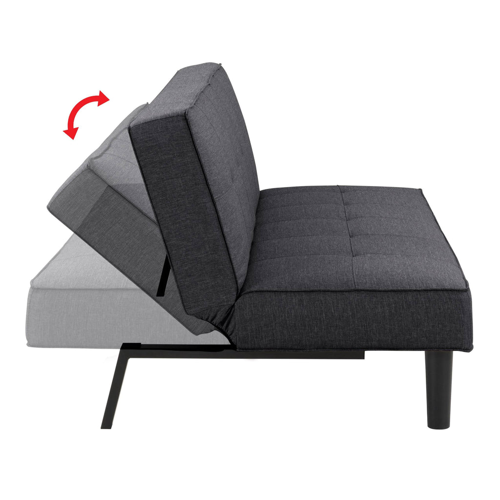 Dark Gray Convertible Futon Sofa Bed T1270