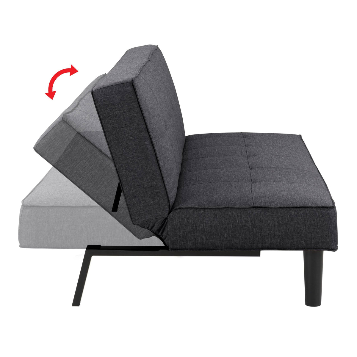 Dark Gray Convertible Futon Sofa Bed T1270
