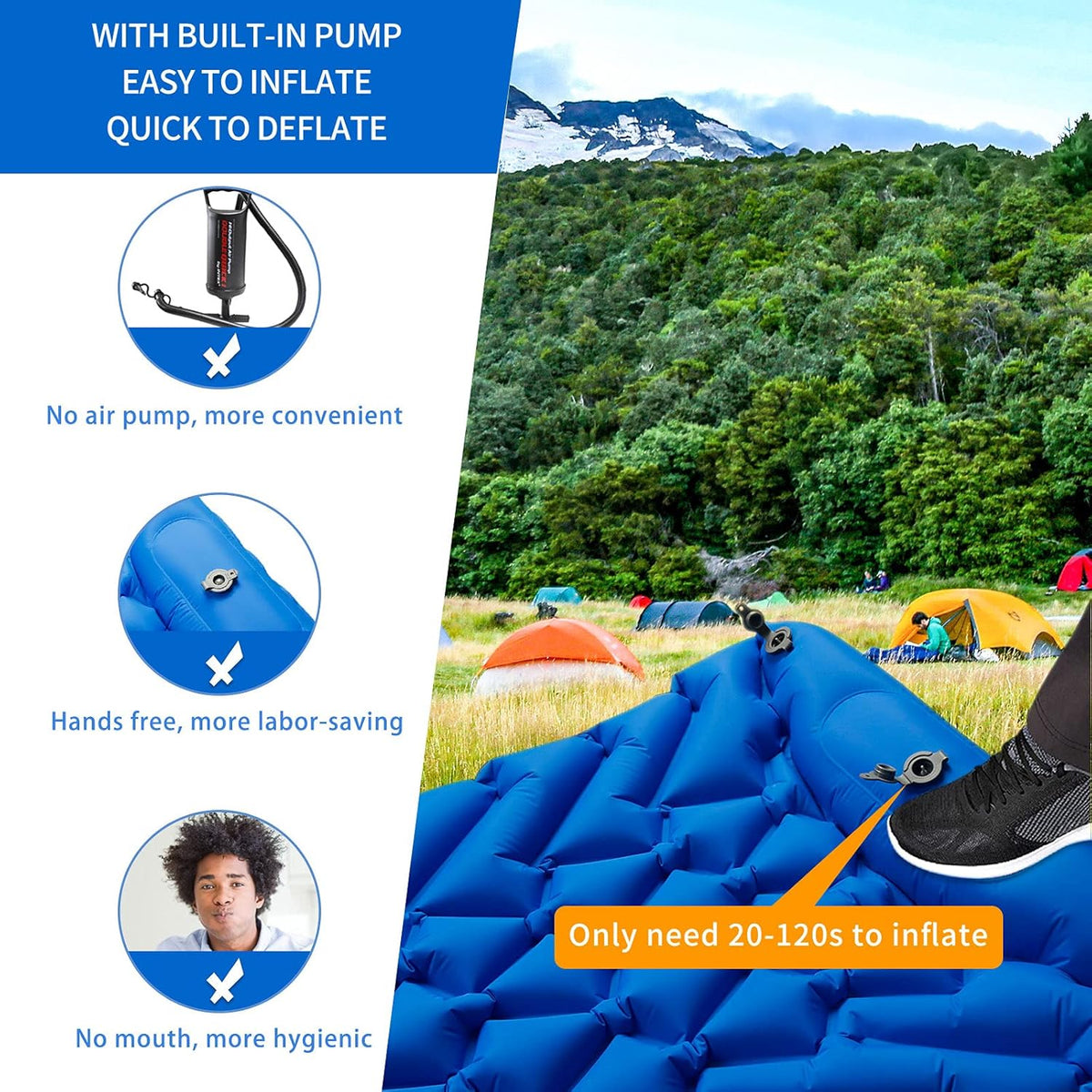 Ultralight Inflatable Camping Sleeping Pad G849