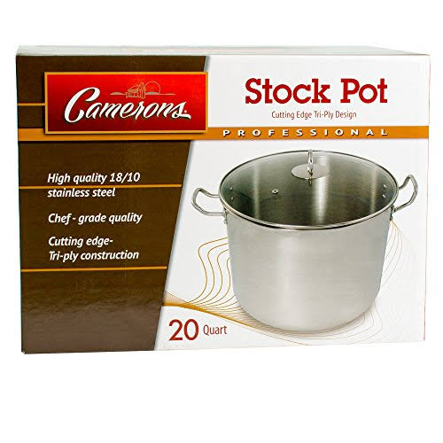 Polished Stainless Steel Stock Pot 20 Quart A414