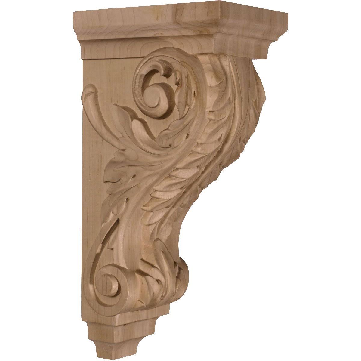 Large Acanthus Wood Corbel Mahogany C4790