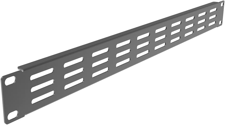 2 Pack Black 1U Metal Vented Blank Panel for 19inch Server Rack Y91241