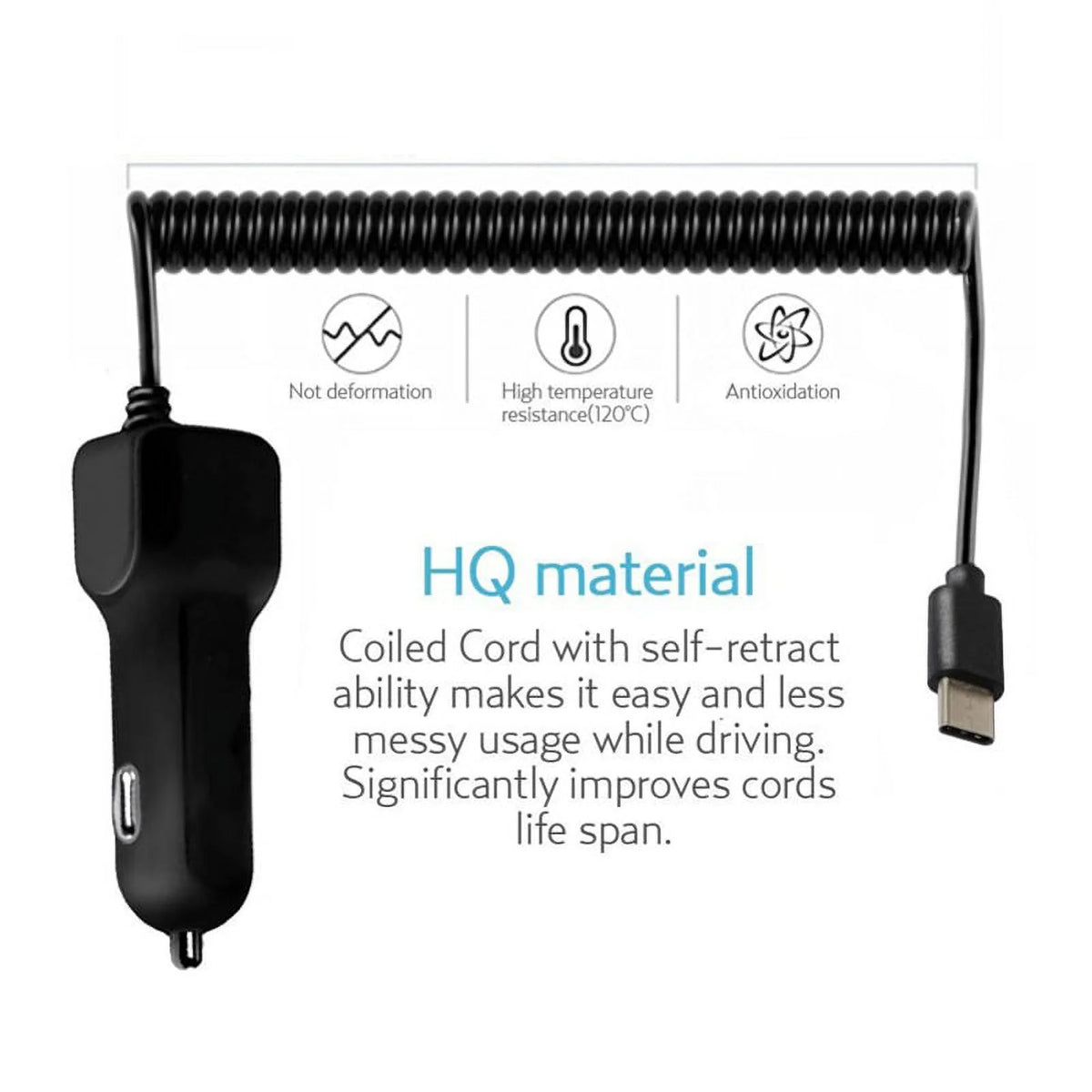 3.1A Type-C Car Charger & Magnetic Car Mount for Galaxy S24/Ultra/Plus H15075