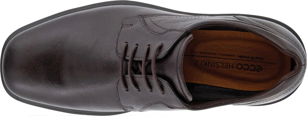 Mocha Leather Plain Toe Tie Shoes W818046