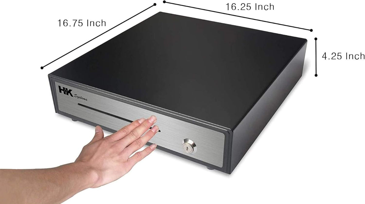 Heavy Duty Black Push Open Cash Drawer with Metal Bracket A65125