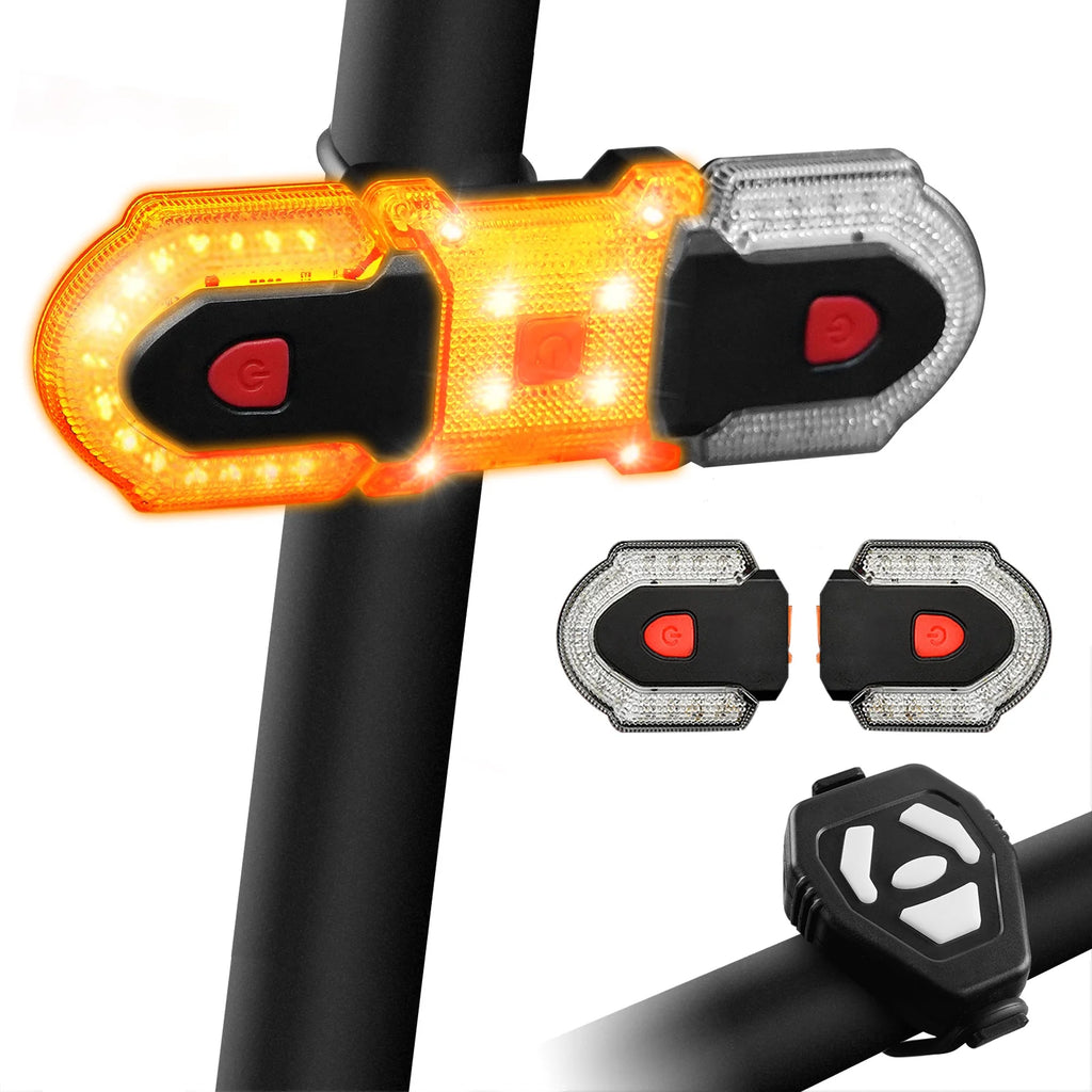 Wireless Control Bike Turn Signal Light Waterproof Bicycle Front Rear Safety Warning Light N7960