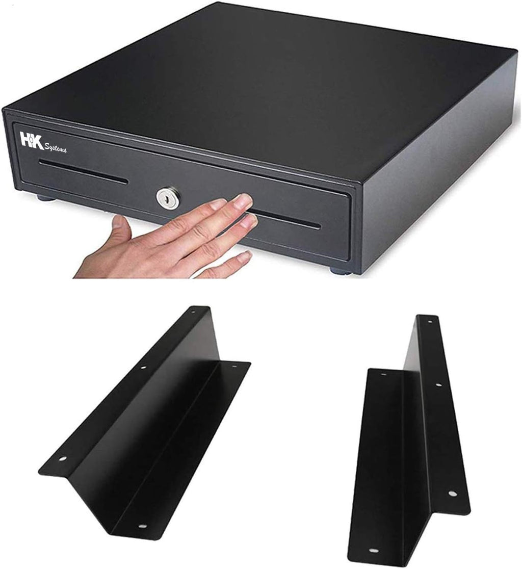 Heavy Duty Black Push Open Cash Drawer with Metal Bracket A65125