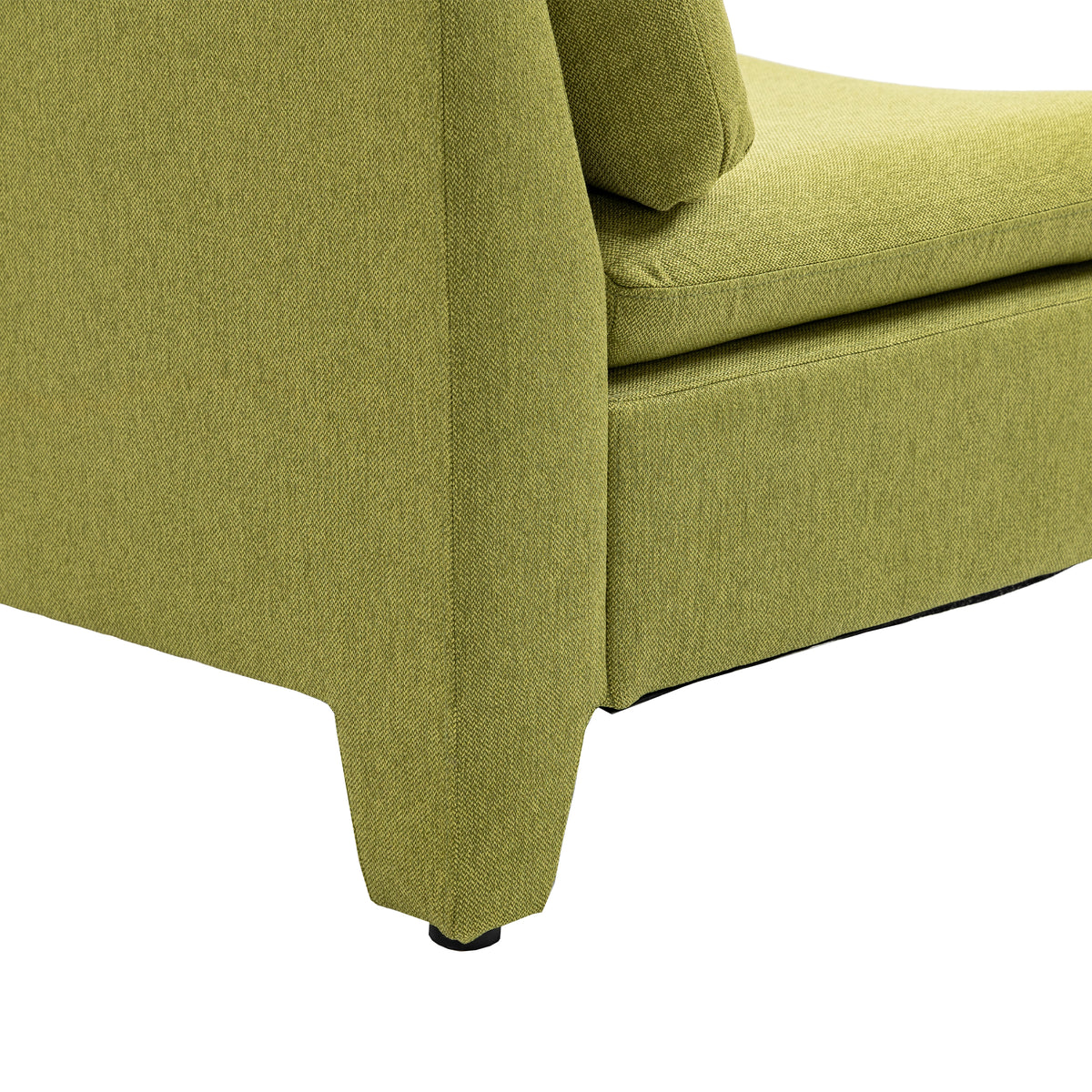 Olive Velvet Oversized Armless Chair P677524