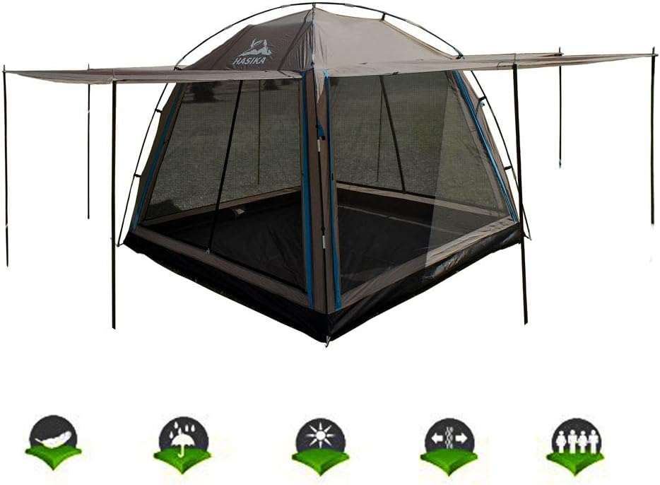8ft x 8ft Screened 4-Person Camping Tent Z9604
