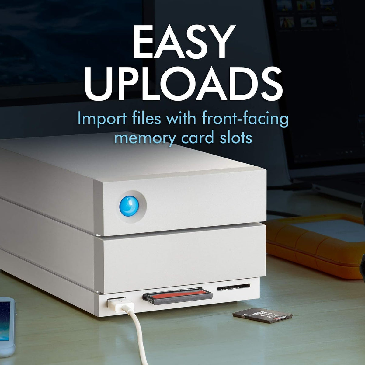 20TB External RAID Hard Drive with SD Card CF Card Slots Q88814