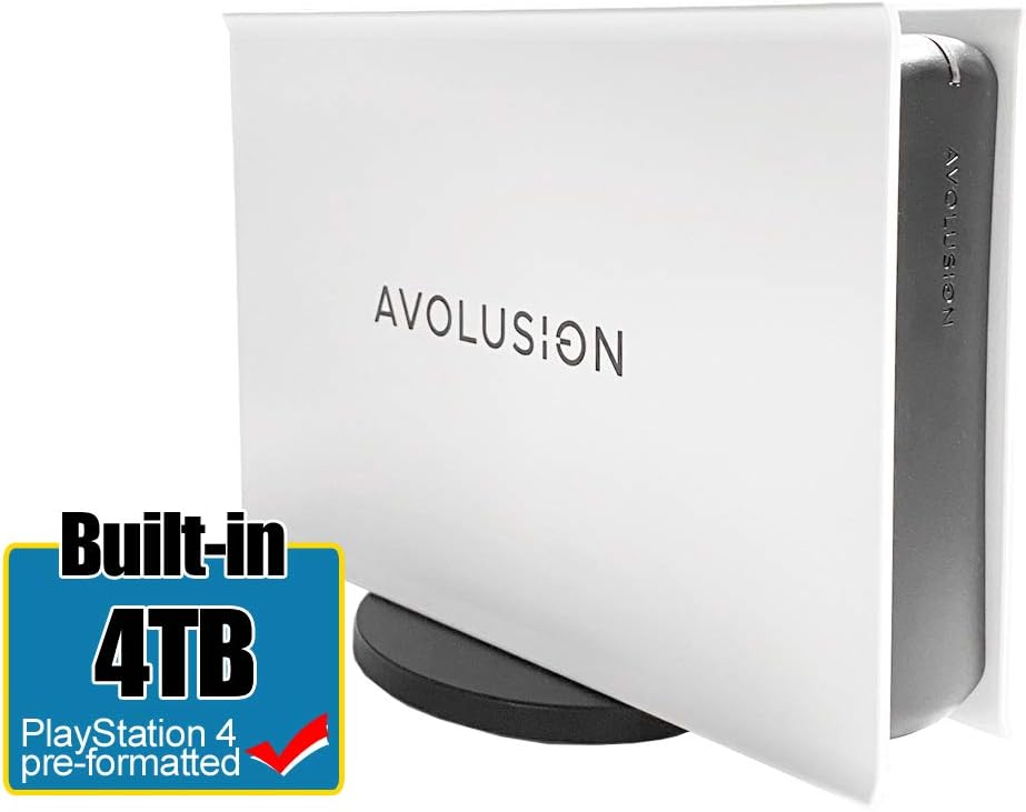 4TB USB 3.0 External Hard Drive White Pack of 2 W8143