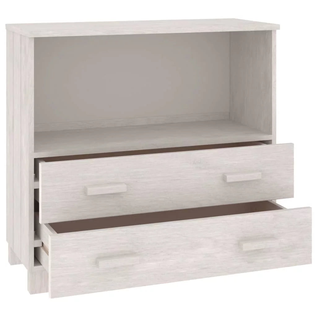 White Solid Wood Pine Sideboard Q7536