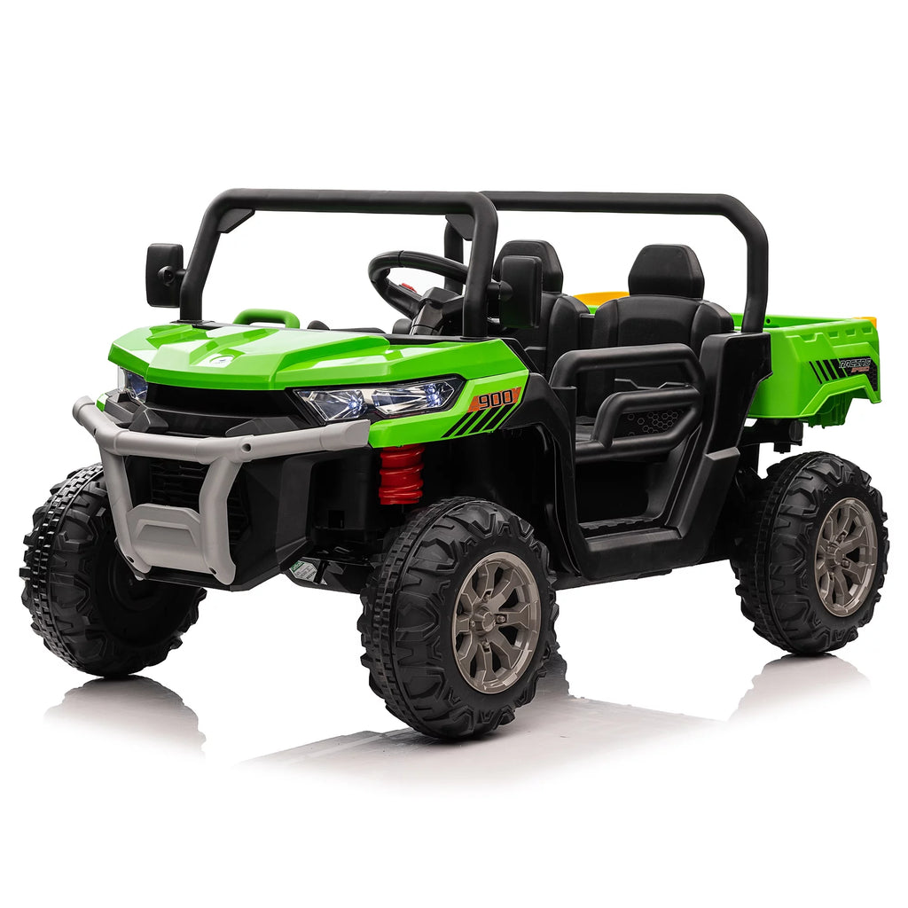 24V 2 Seater Kids Ride On Dump Truck with Remote, Green K2021
