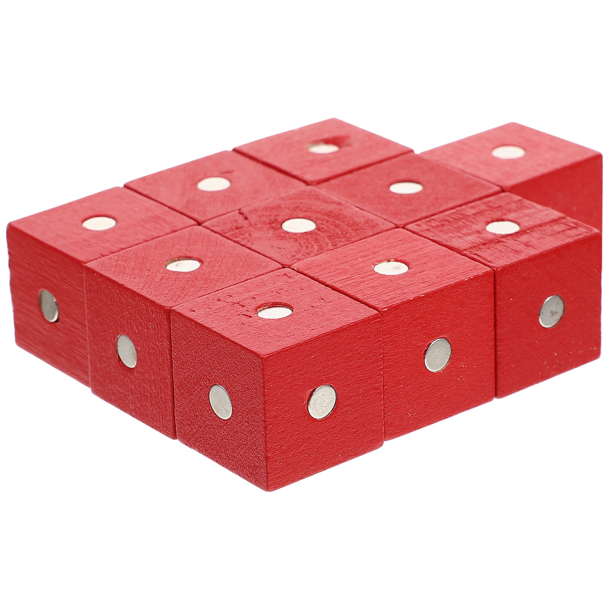 10 Pcs Wooden Magnetic Cube Building Blocks P178