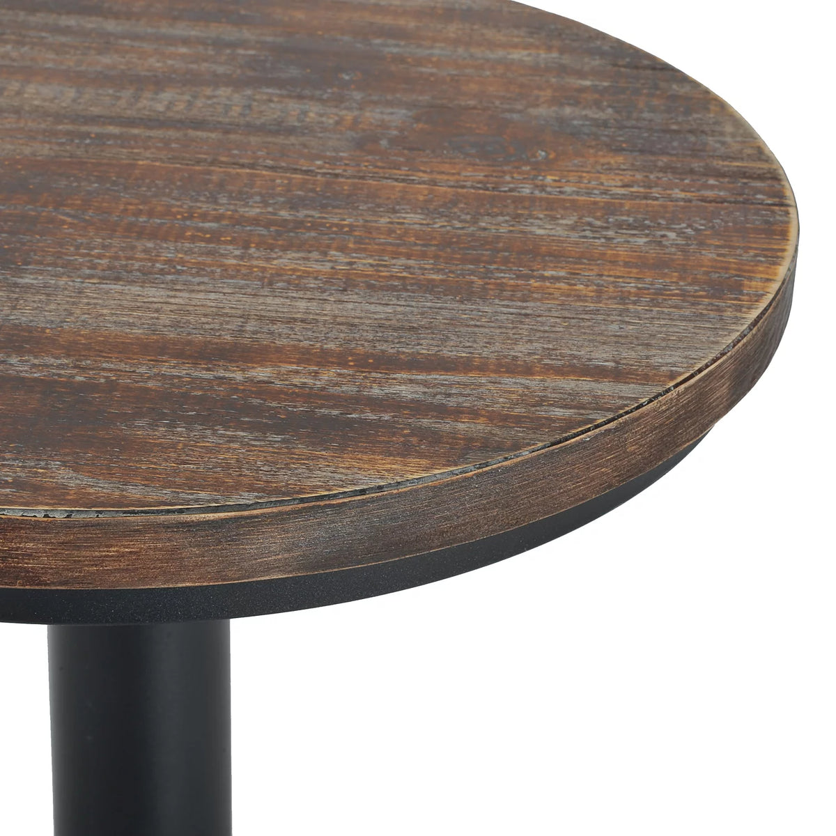 42" Rustic Pine Wood Top Metal Pub Table A964429