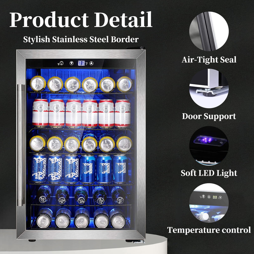4.4 Cubic Feet 145 Can Beverage Refrigerator Glass Door H452245