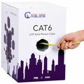 Cat6 1000ft Plenum Cable 550MHz UTP 23AWG Pull Box M8090
