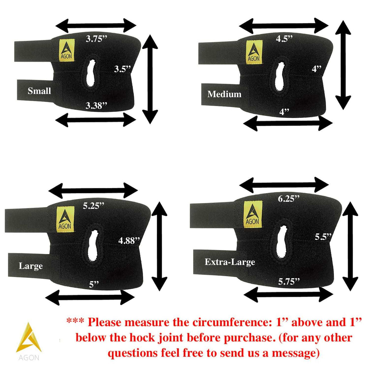 Dog Rear Hock Joint Brace Compression Wrap With Straps N292