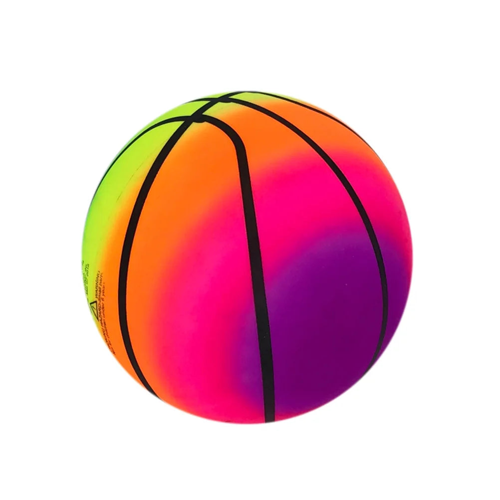 10 Pcs 16 CM Rainbow Balls Elastic PVC Beach Sports Play Ball L223910