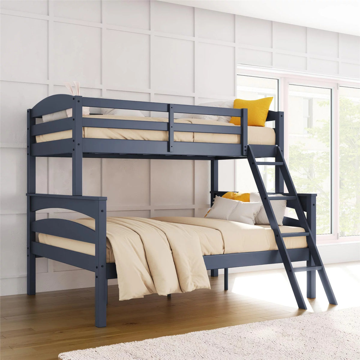 White Convertible Twin-Over-Full Bunk Bed N931069