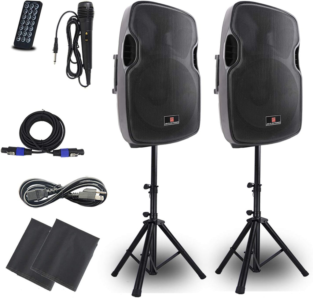 Powered PA Speakers 2-Way 15 Inch Pair I97379