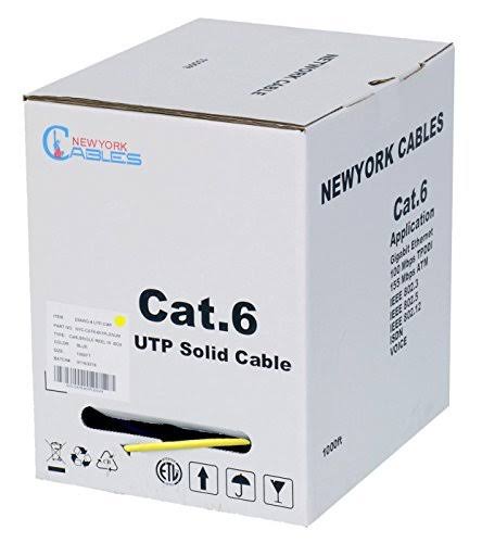Cat6 1000ft Plenum Cable 550MHz UTP 23AWG Pull Box M8090