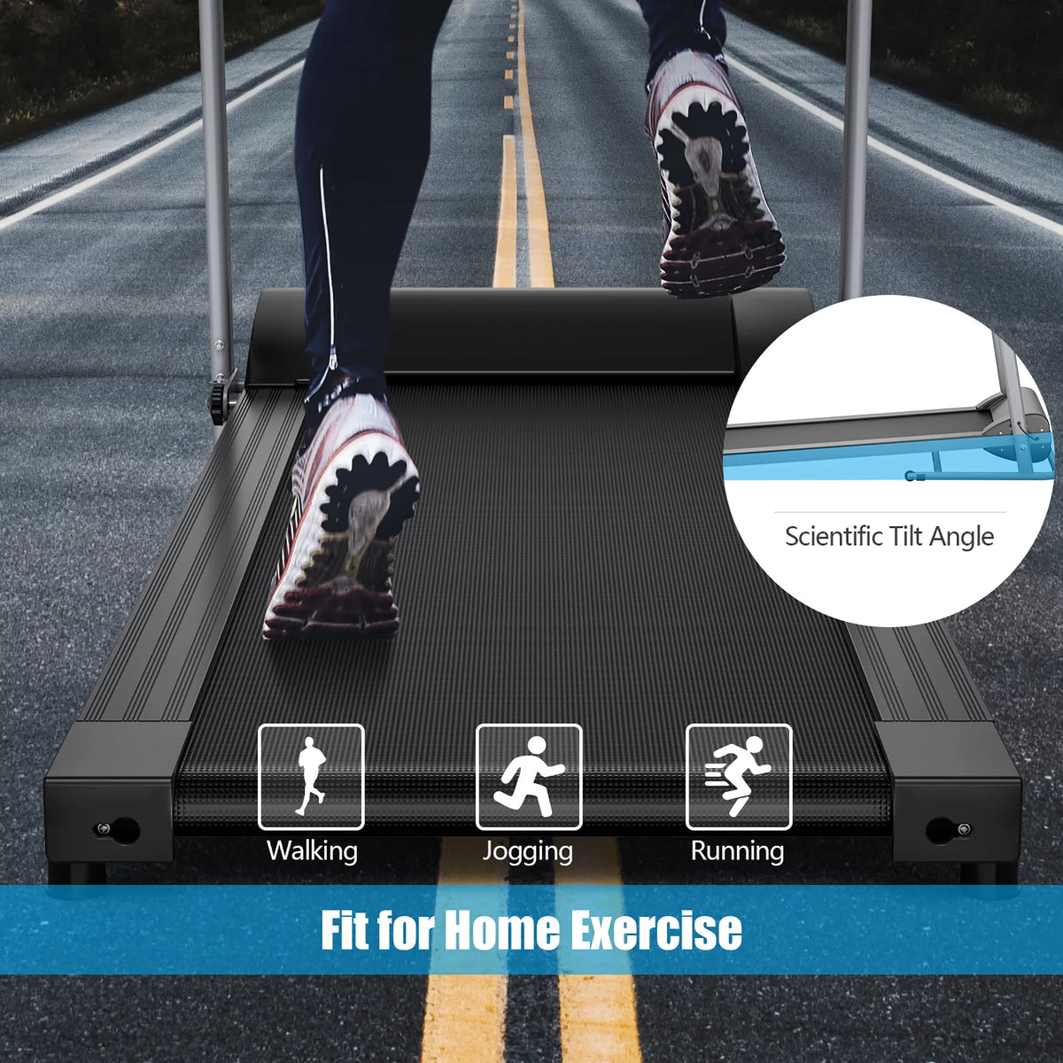 1100W Folding Electric Treadmill X3805