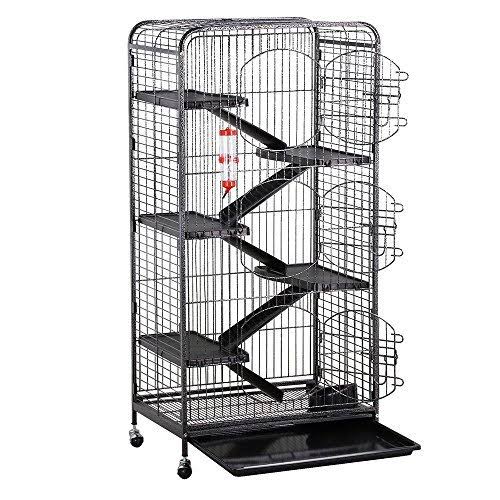 Black 6 Level Small Animal Cage J999