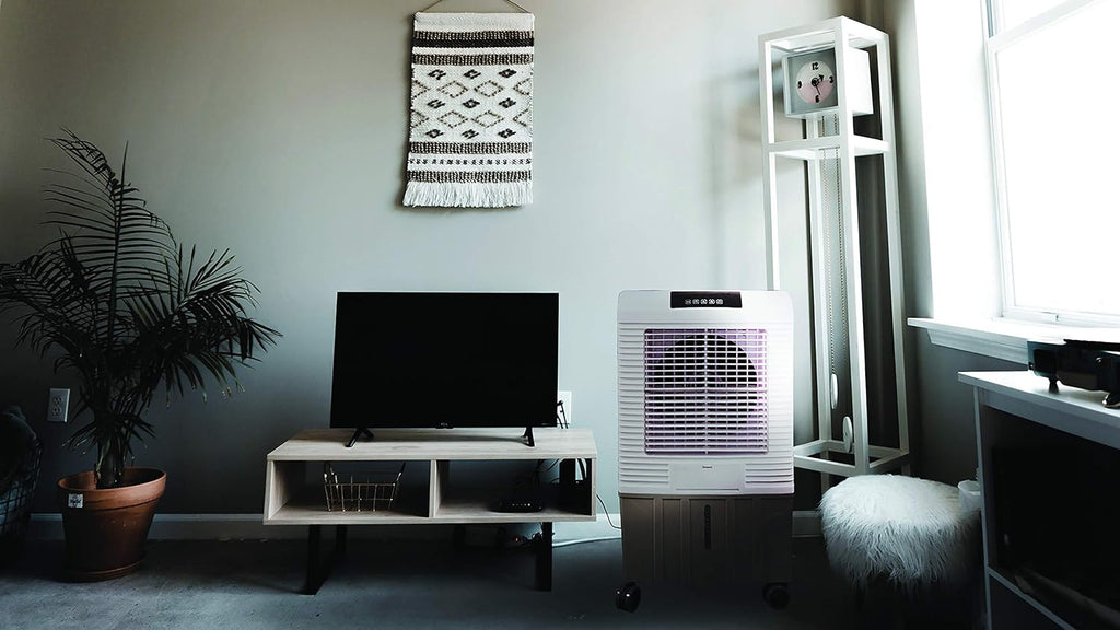 Portable Evaporative Cooler, 2100 Cubic FPM, White T22475