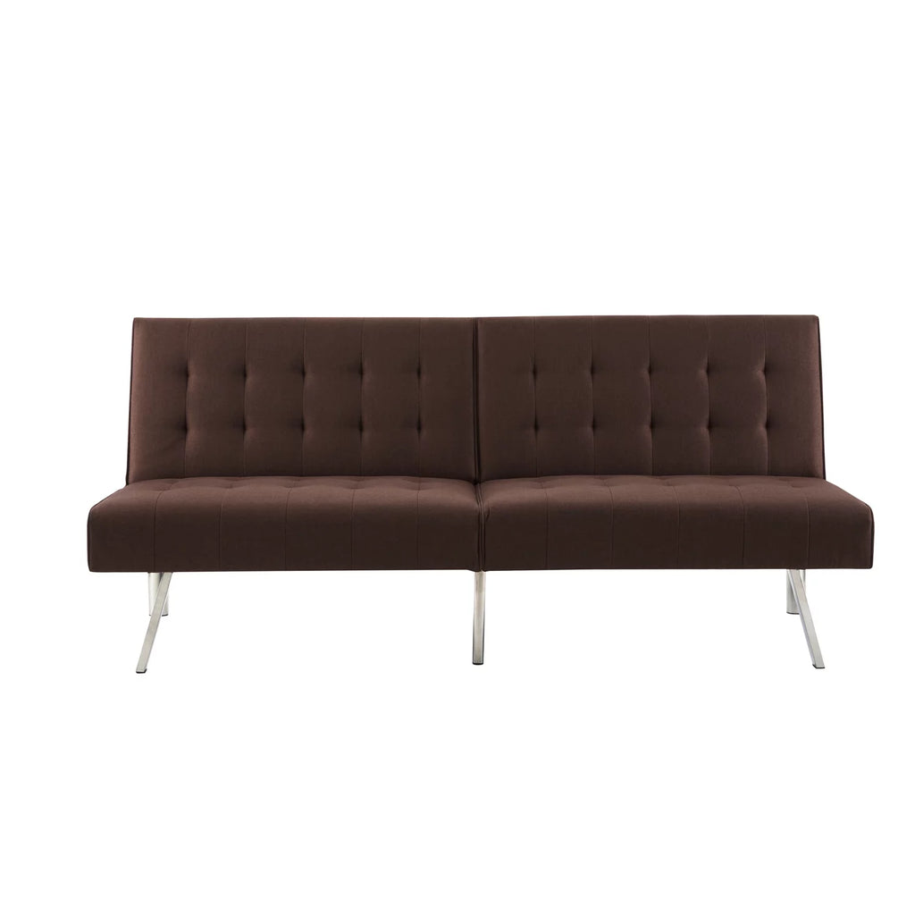 Espresso Linen Tufted Split Back Futon Sofa S92168