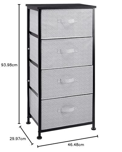 White 4-Drawer Fabric Storage Organizer Unit G8856