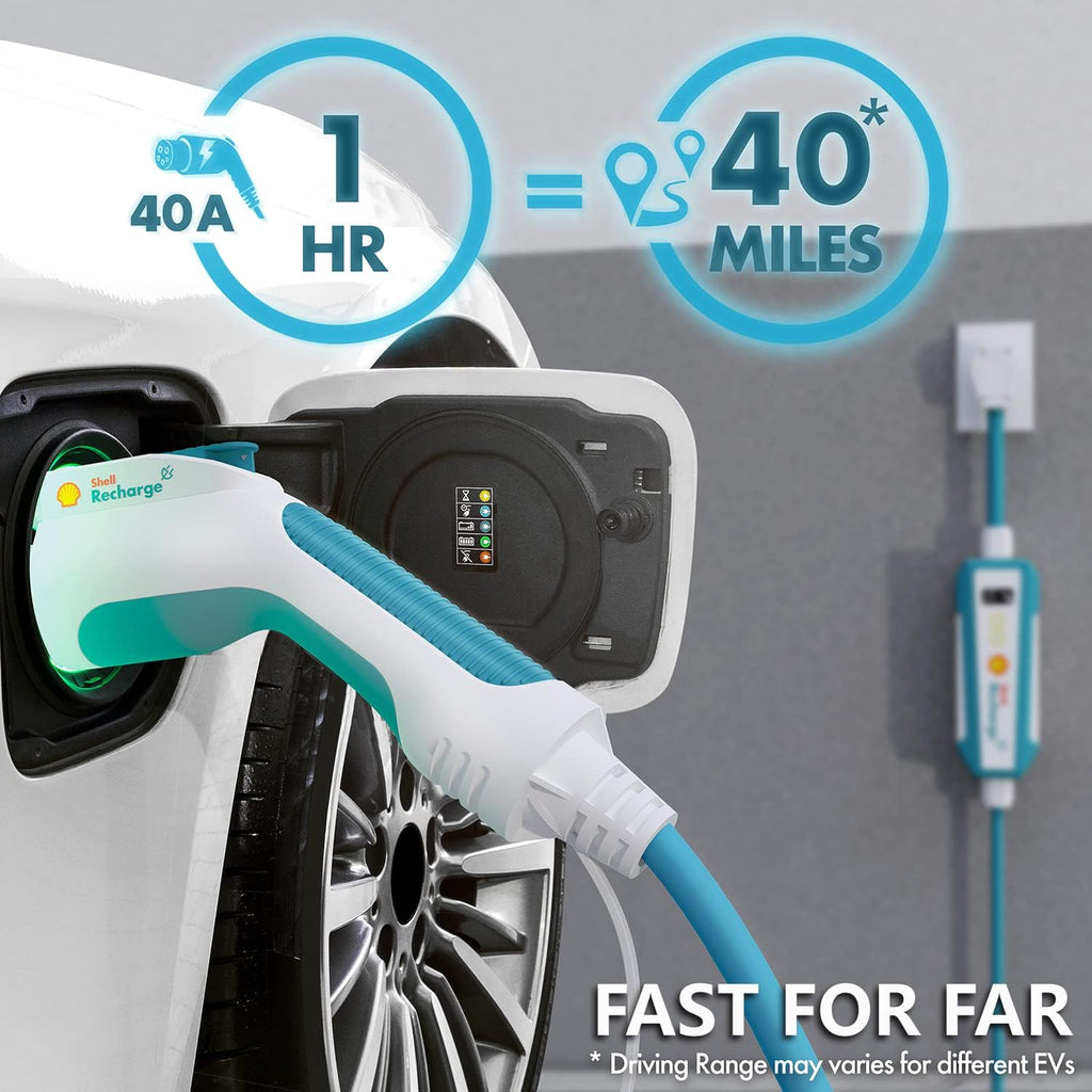 Electric Vehicle Charger Level 2 40 Amp 240V with 30ft Cable NEMA 14-50R Plug E375