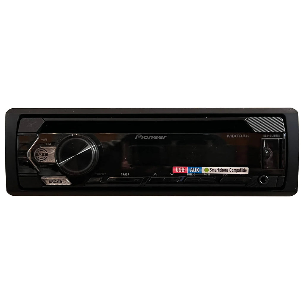 Single DIN AM/FM CD Receiver with 6.5 Marine Speakers and Install Kit J45661