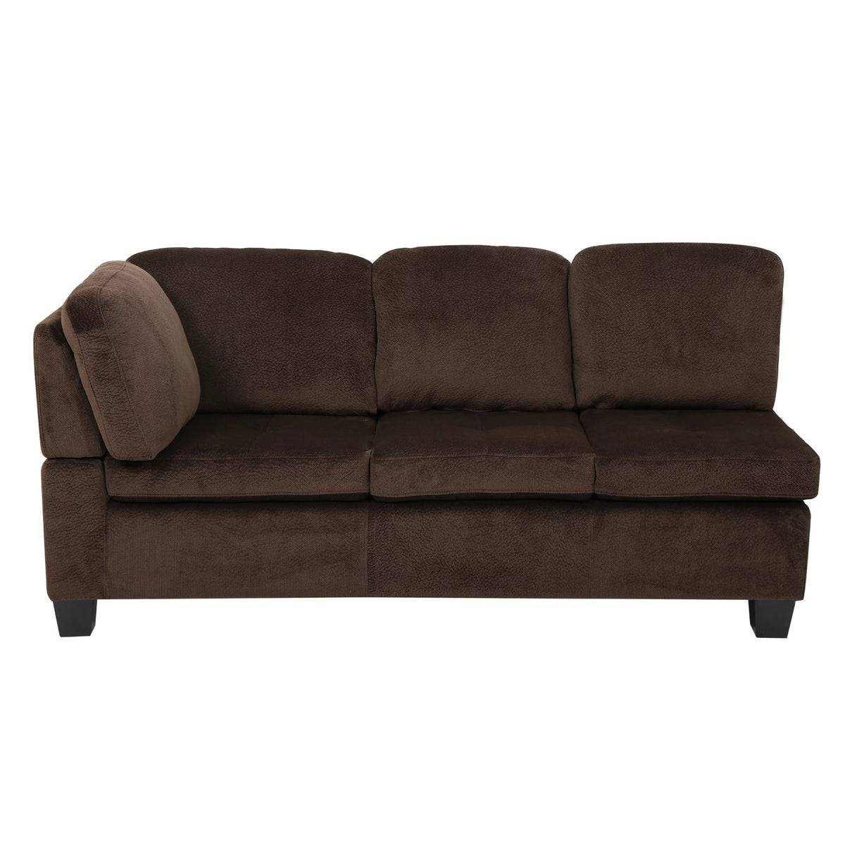 Chocolate Fabric 4 Seater Sectional Sofa with Ottoman S1367