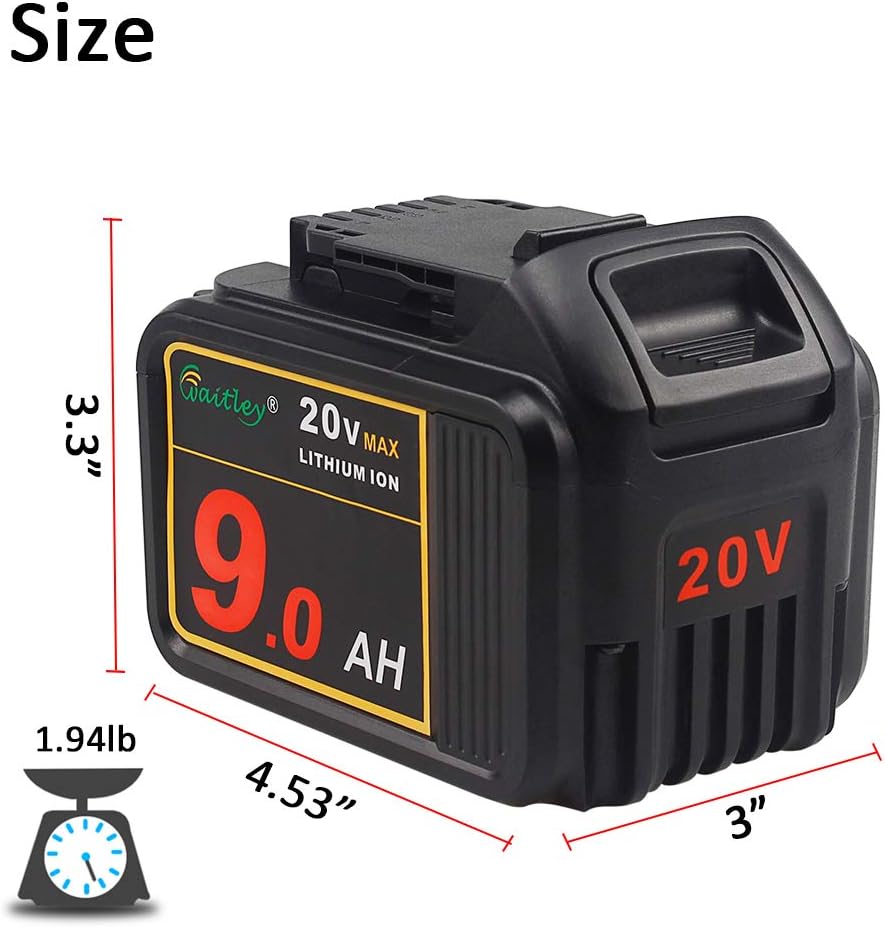 20V MAX 9.0Ah Lithium Ion Battery Pack of 2 S403237