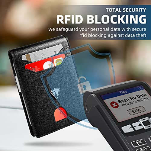 Slim RFID Blocking Front Pocket Bifold Wallets with Money Clip E448788