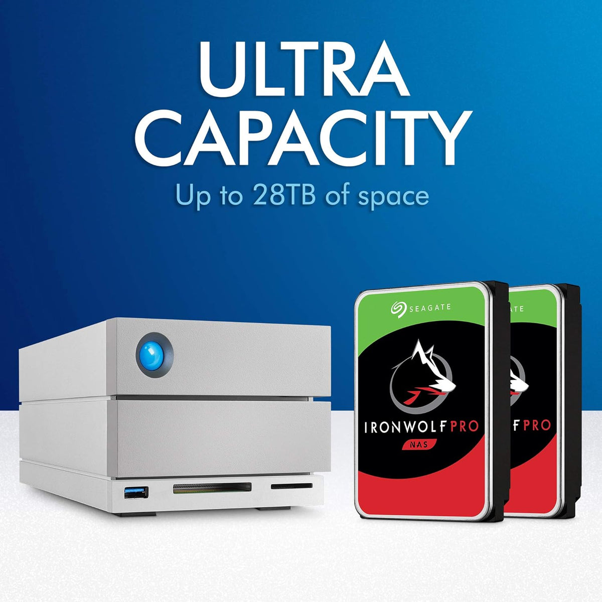 20TB External RAID Hard Drive with SD Card CF Card Slots Q88814