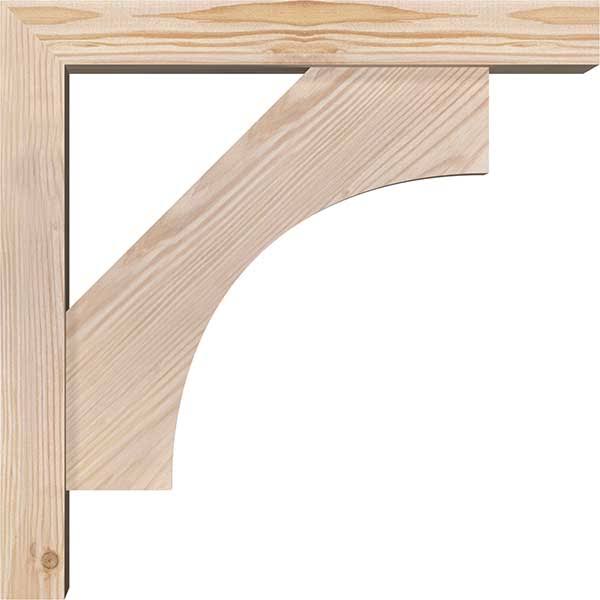 3 1/2x22W x 14x22D x 14x22H Douglas Fir Bracket with Offset Brace E588