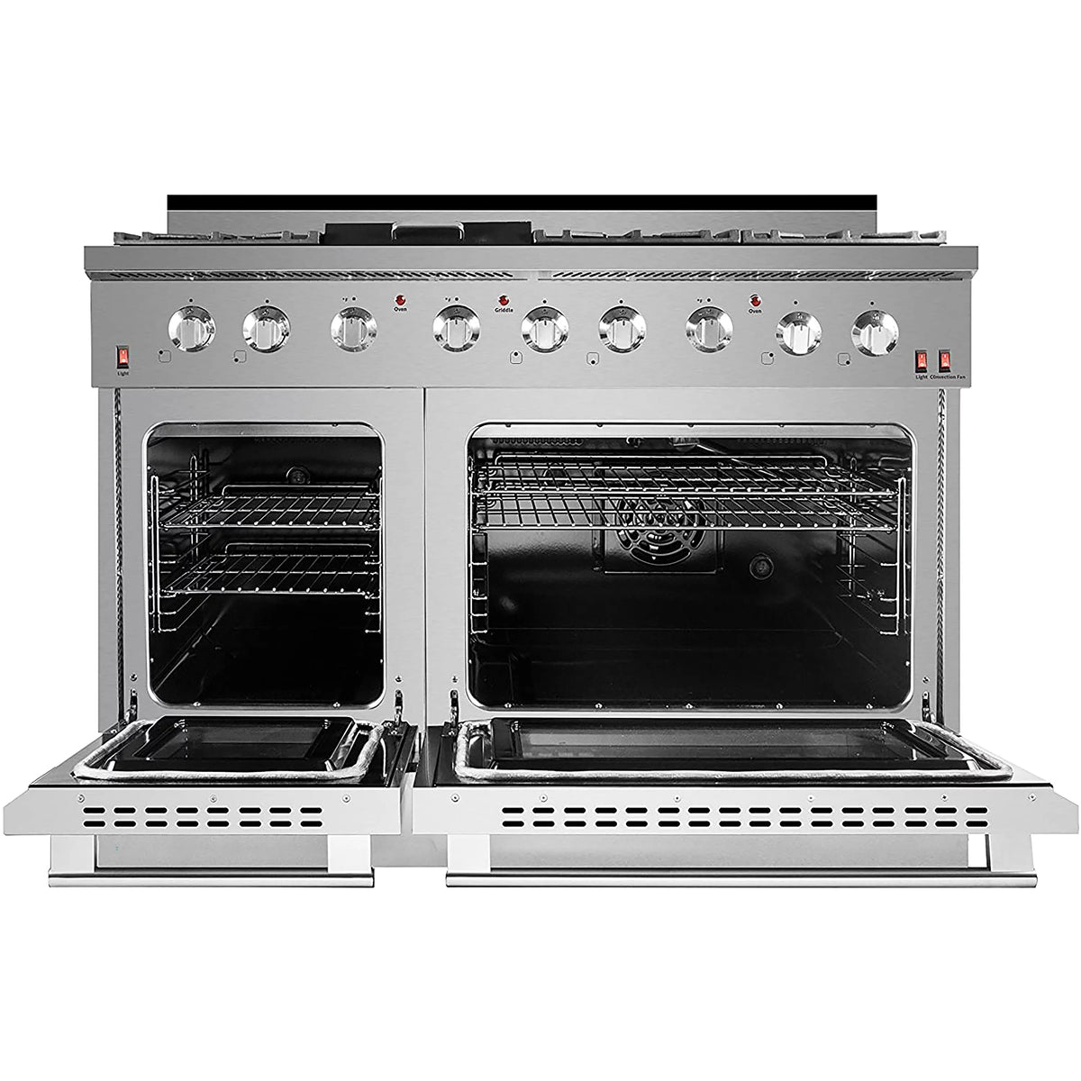 48" Stainless Steel Propane Gas Range with Convection Oven E985080