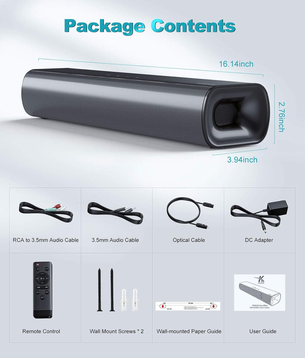 Mini Soundbar, 2.0 Channel, Bluetooth 5.0 W2998