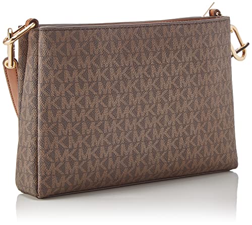 Leather Medium Triple Compartment Crossbody V8691