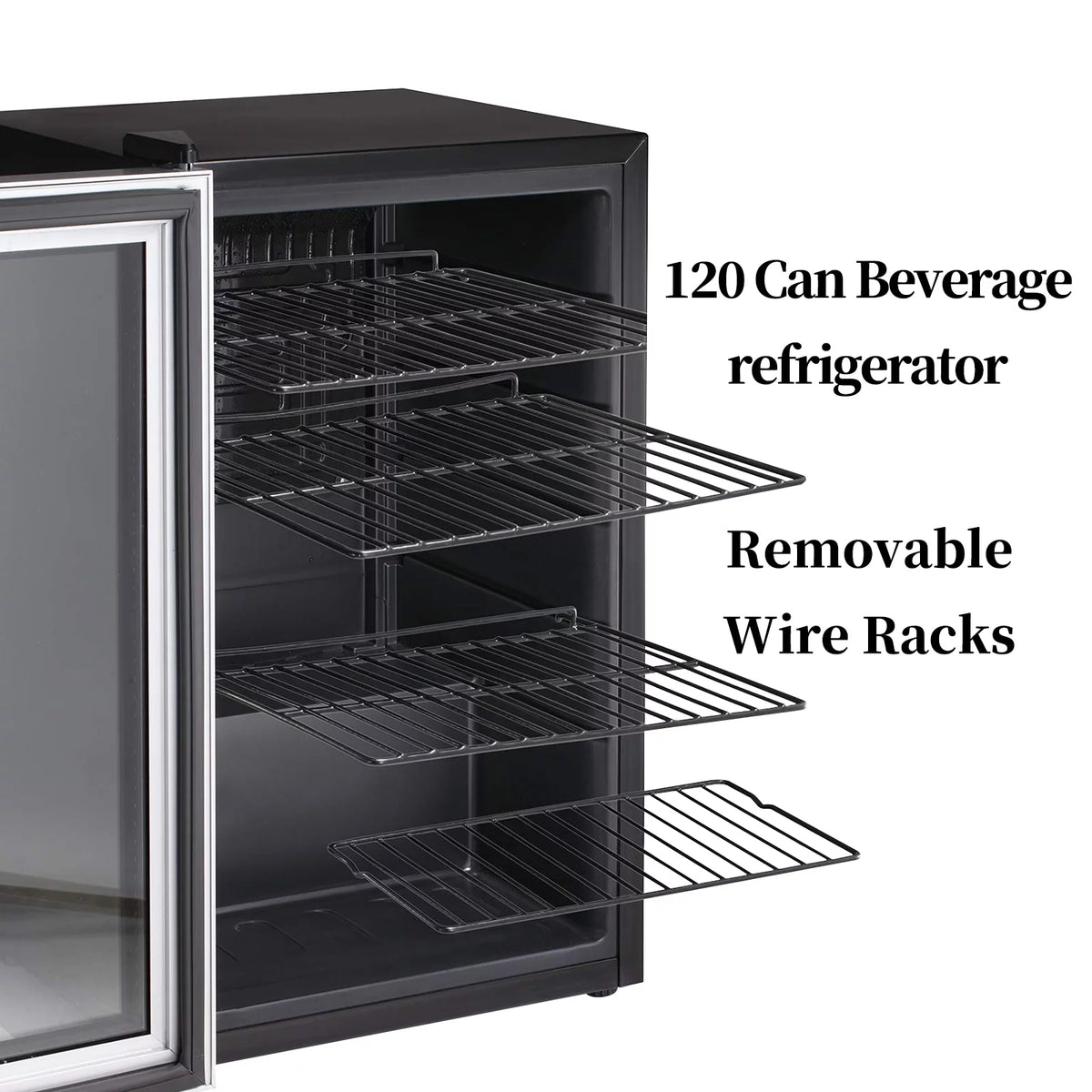4.4 Cubic Feet 145 Can Beverage Refrigerator Glass Door H452245
