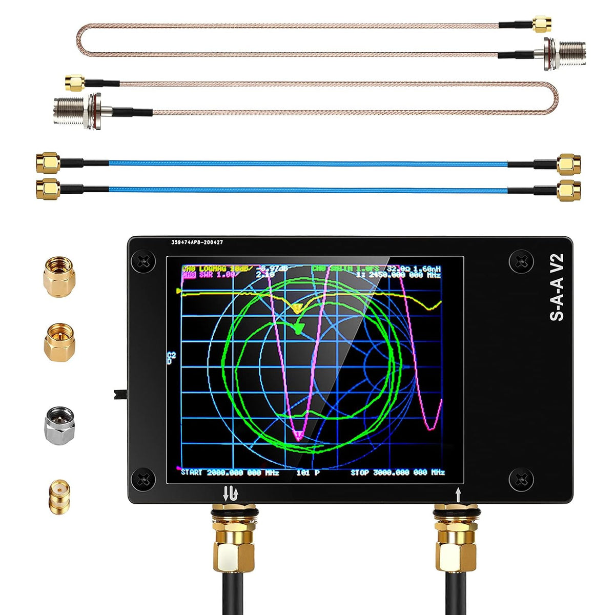 10KHz-3GHz Vector Network Analyzer with SMA Male to UHF Female Cables F359282