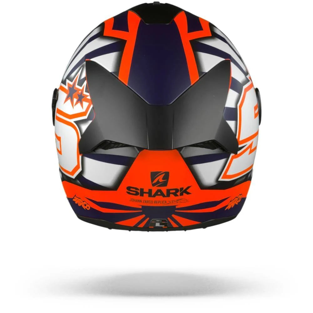 Orange White Blue Mat Motorcycle Helmet R5824
