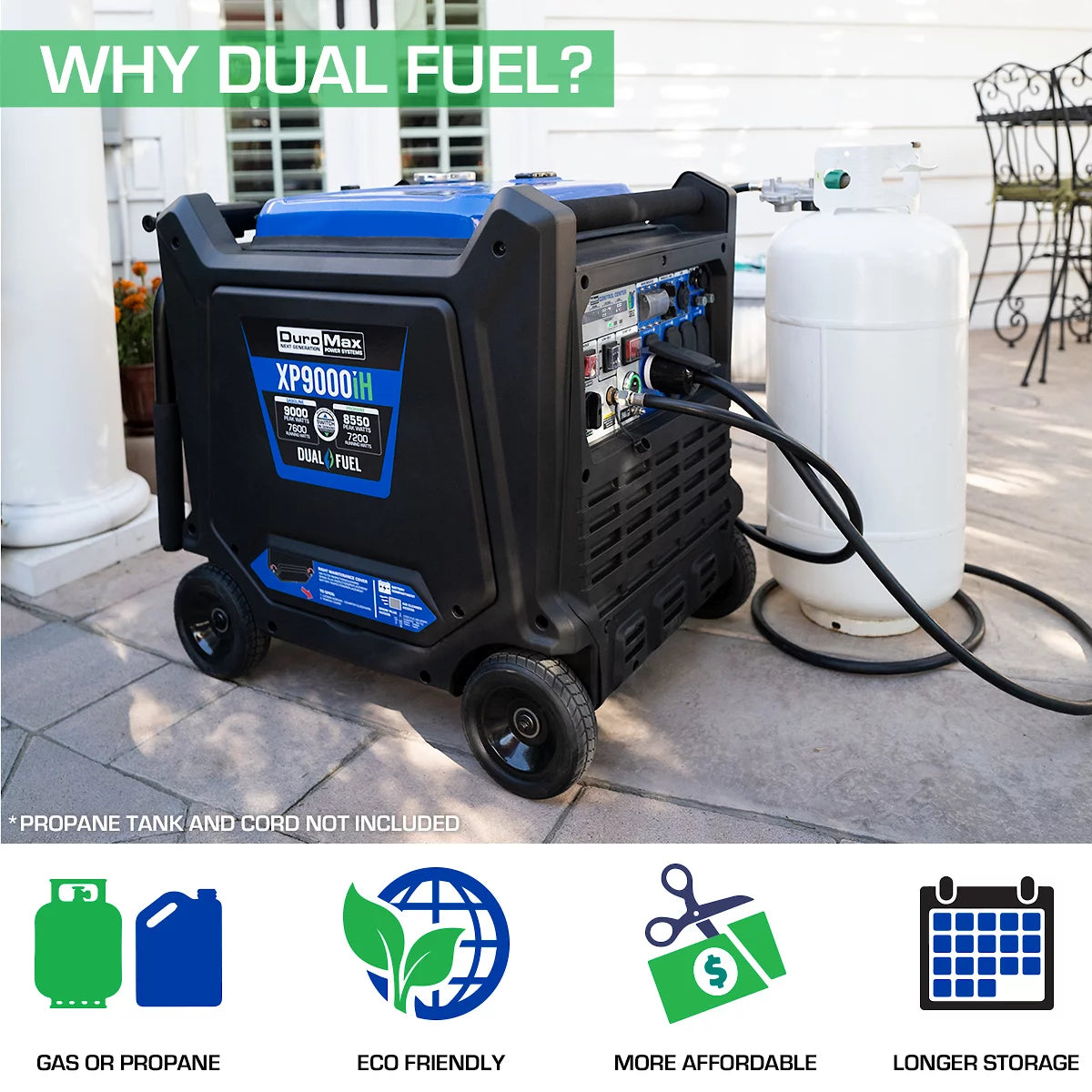 9000 Watt Dual Fuel Inverter Generator with CO Alert Z791