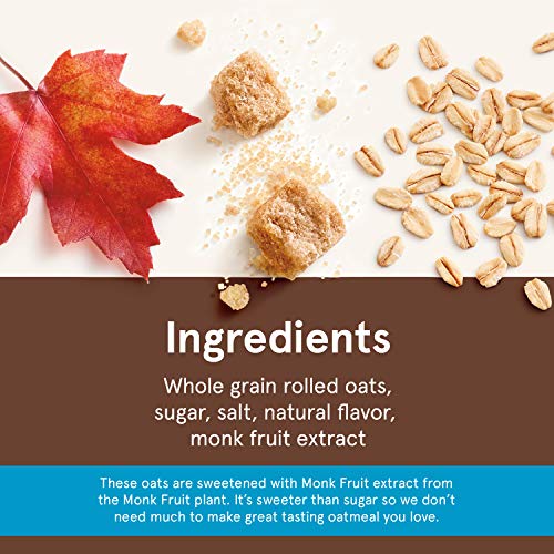 Lower Sugar Maple & Brown Sugar Instant Oatmeal, 10-Count 1.19oz Boxes (Pack of 6) S549