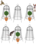 Chicken Wire Cloche 11.8''Dx22.8 H Black Metal 6 Pack W402