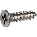 #10 x 2x22 Security Sheet Metal Screw, Flat Phillips Head, 18-8 Stainless Steel, 100 Pk E5101